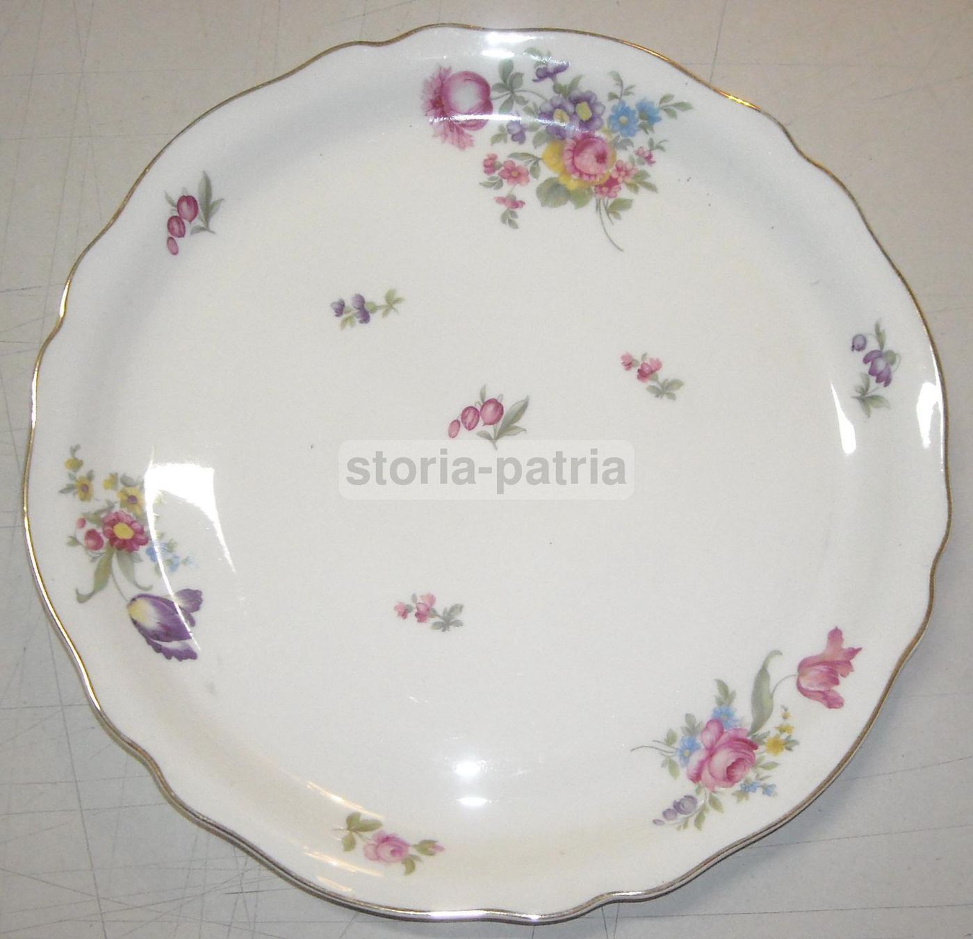 Piatto In Porcellana Krautheim Selb Bavaria Con Decori Floreali