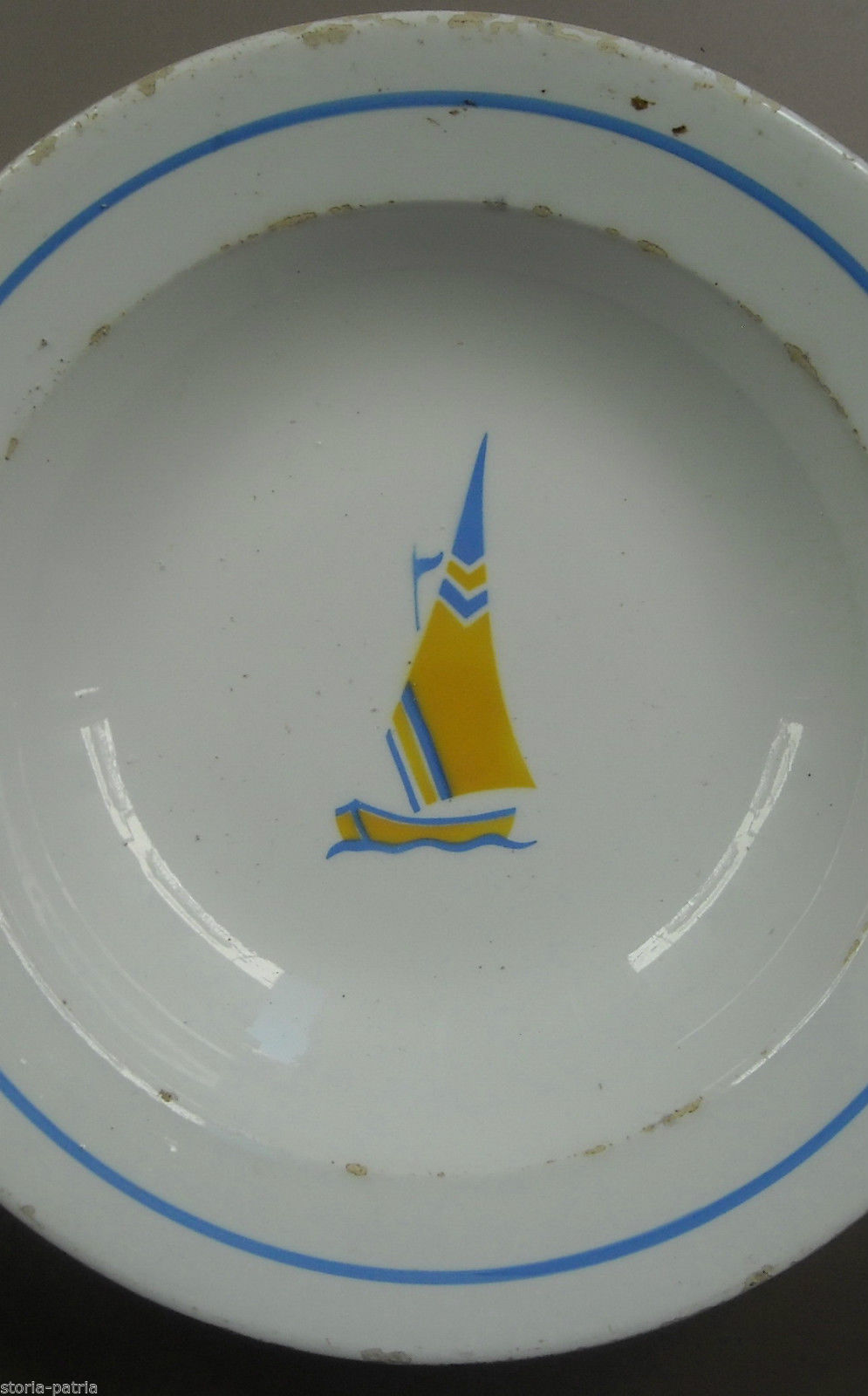 Piatto Richard Ginori Mondovì Con Barca A Vela, Anni 1930 1940