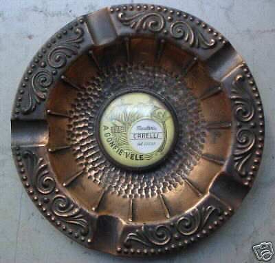 Posacenere Pubblicitario Vintage Macelleria A Gonfie Vele In Rame