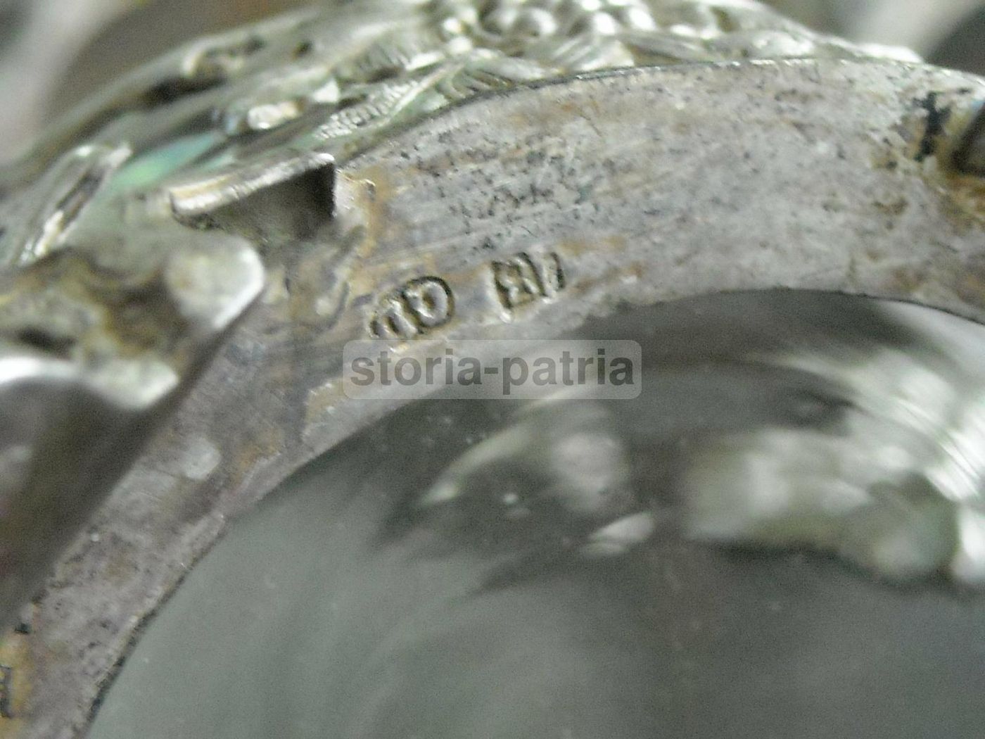 Saliera Antica In Argento Con Decorazioni Uva E Vite Liberty Fine '800