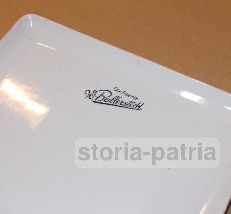 Piatto Pubblicitario Confiserie W. Ballerstedt In Porcellana Langenthal
