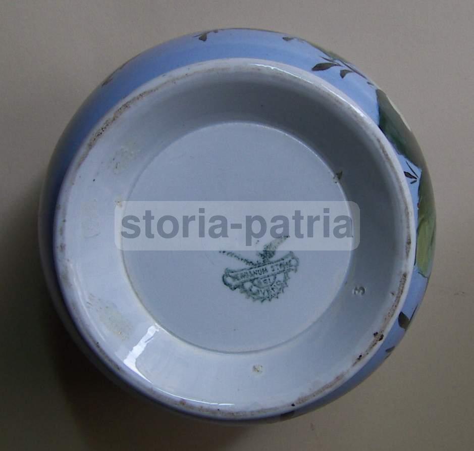 Vaso Cachepot In Ceramica Verbanum Laveno, Stile Liberty Floreale, Circa 1900