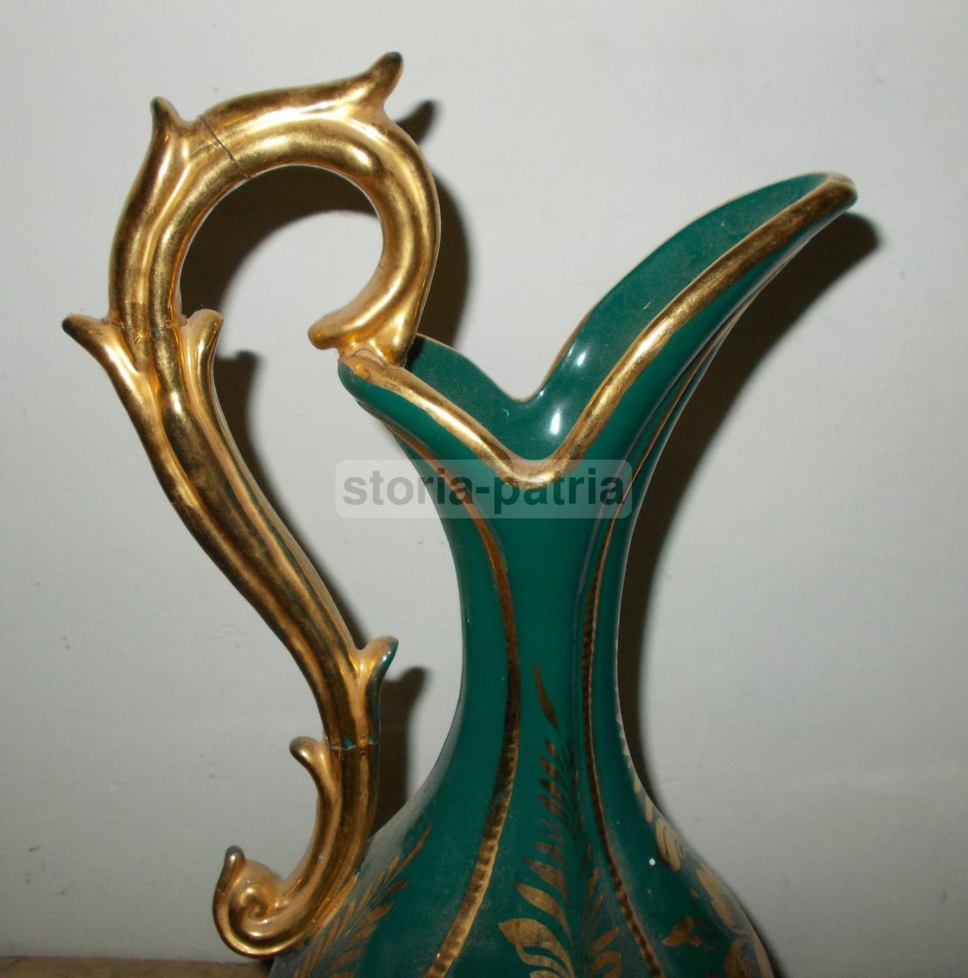 Vaso Ceramica Lilla Sesto Fiorentino Decorazione Dorata Anni 40 60
