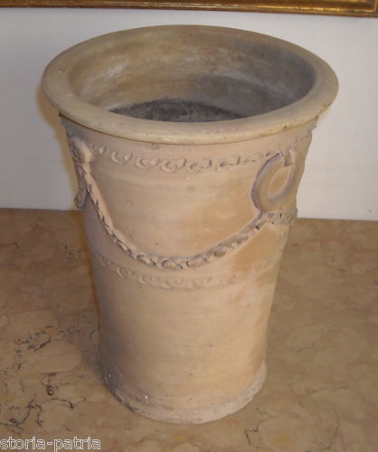 Vaso Antico In Terracotta Con Rilievi Decorativi, Fine XIX   Inizio XX Secolo
