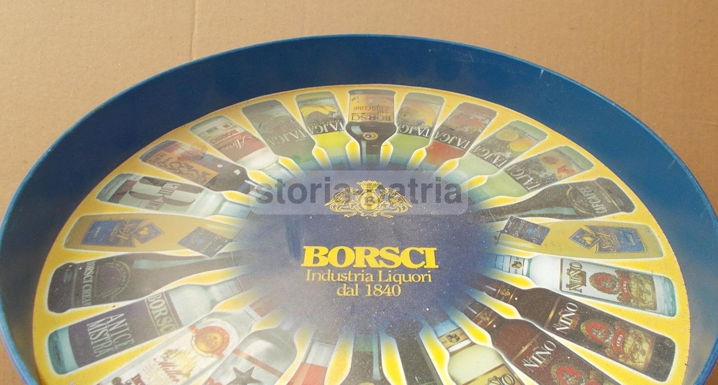 Vassoio Pubblicitario Borsci Liquori Tajga Anni '90 Vintage