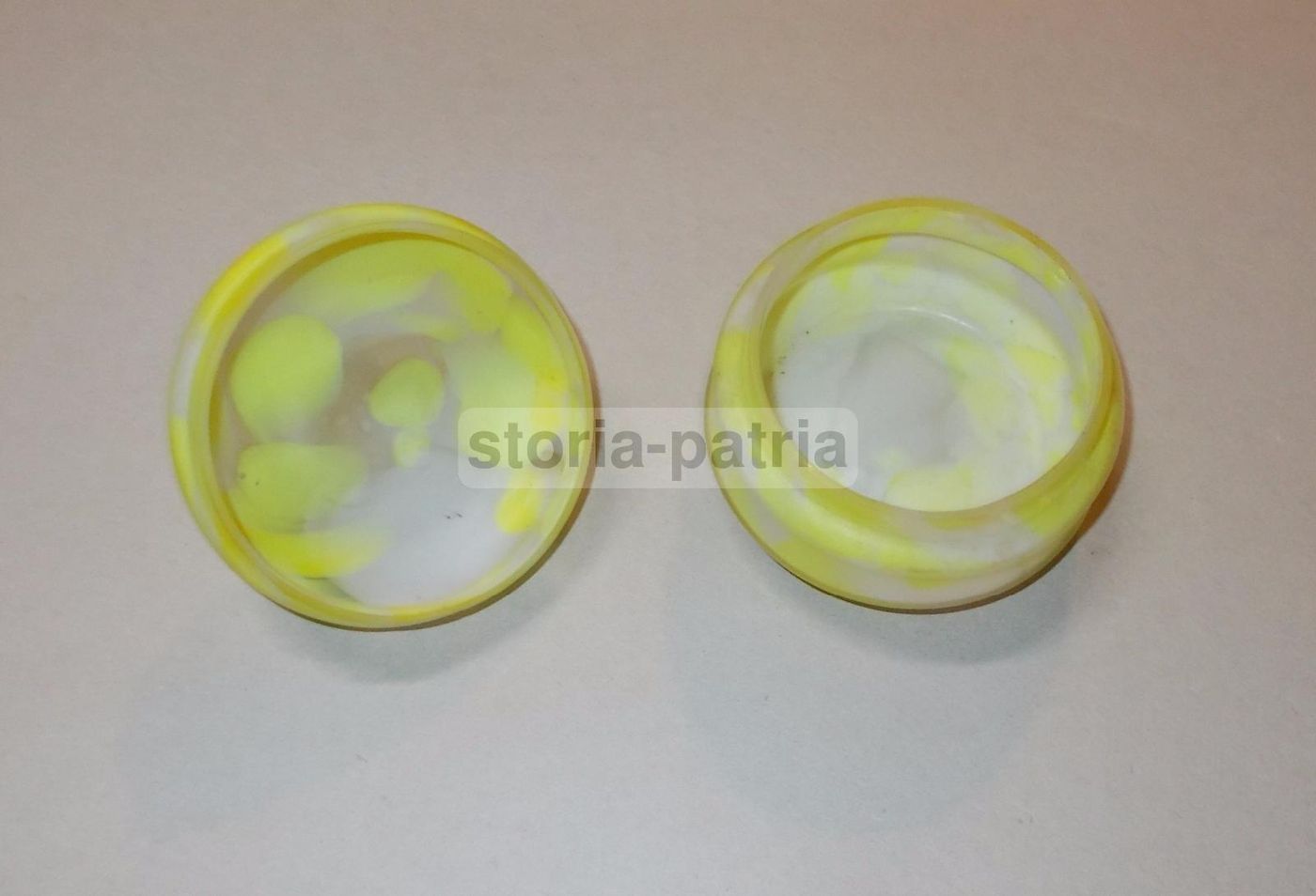 Soprammobile In Vetro Giallo Con Coperchio Stile Liberty, Anni '20