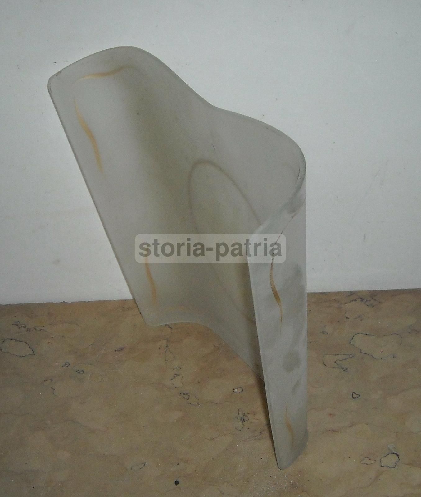 Coppa Vetro Decorato Per Lampada, Anni 1930 1960, Decori Spighe Di Grano