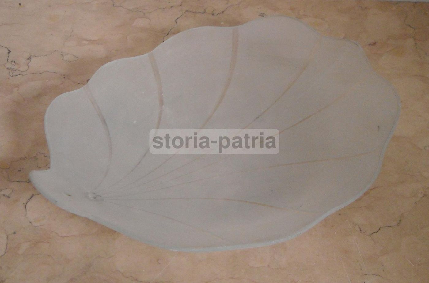 Coppa Paralume In Vetro Satinato A Conchiglia (anni 1930 1960)