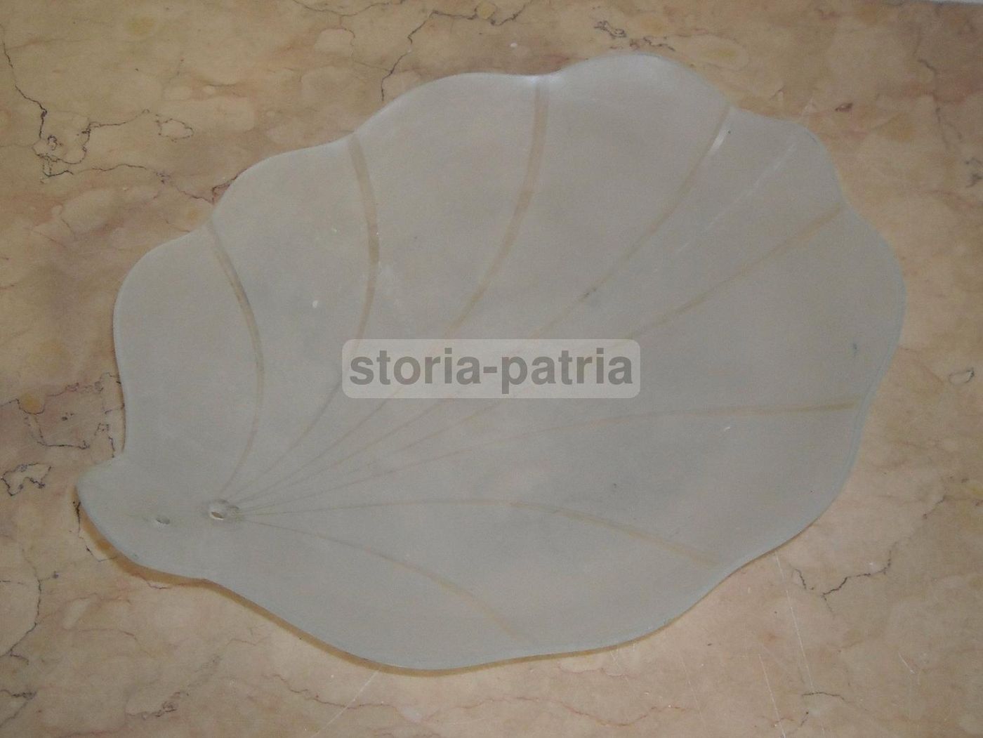 Coppa Paralume In Vetro Satinato A Conchiglia (anni 1930 1960)