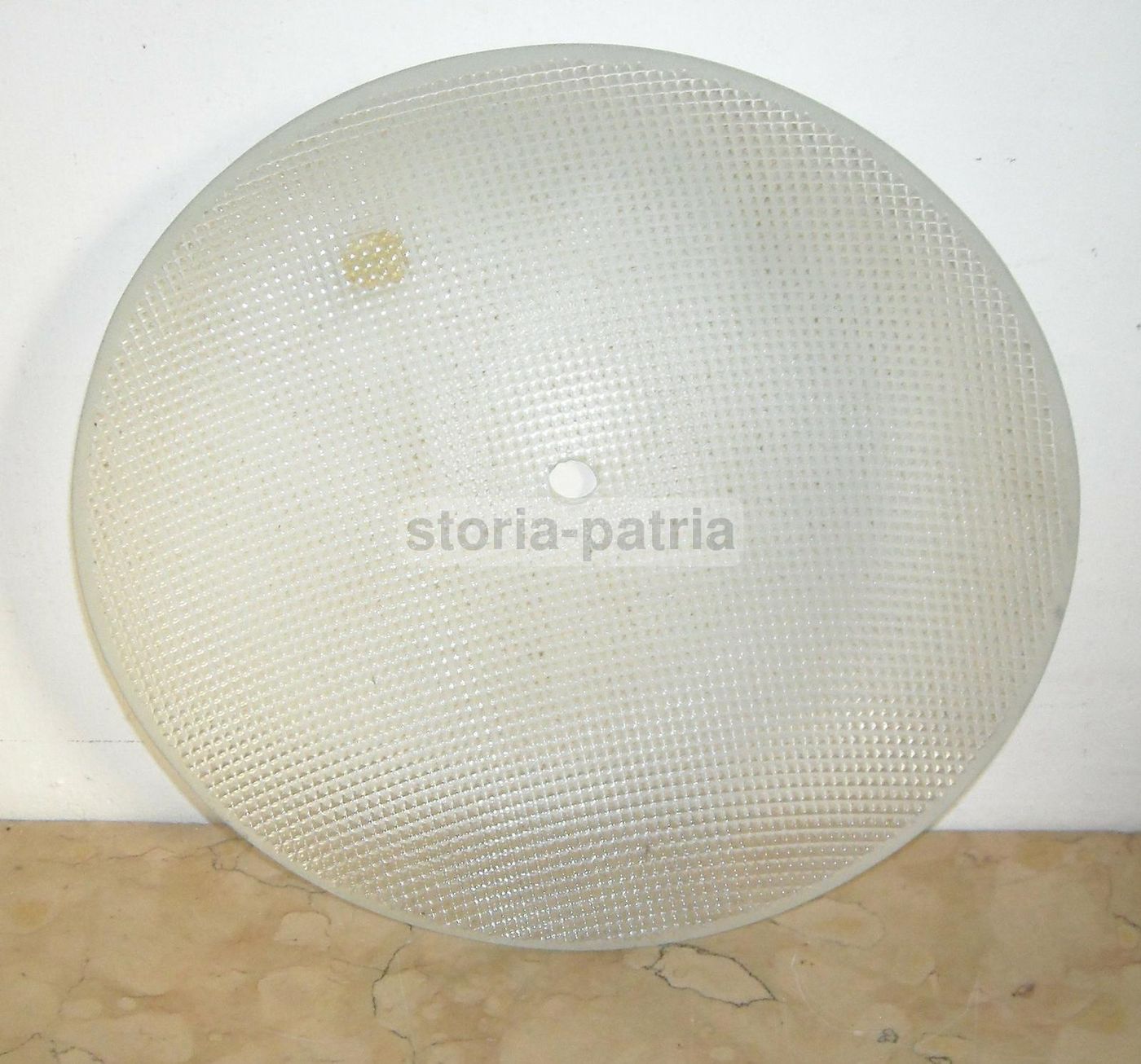 Coppa Vetro Per Lampada Vintage Anni '30 '60 Decorativa Rilievi