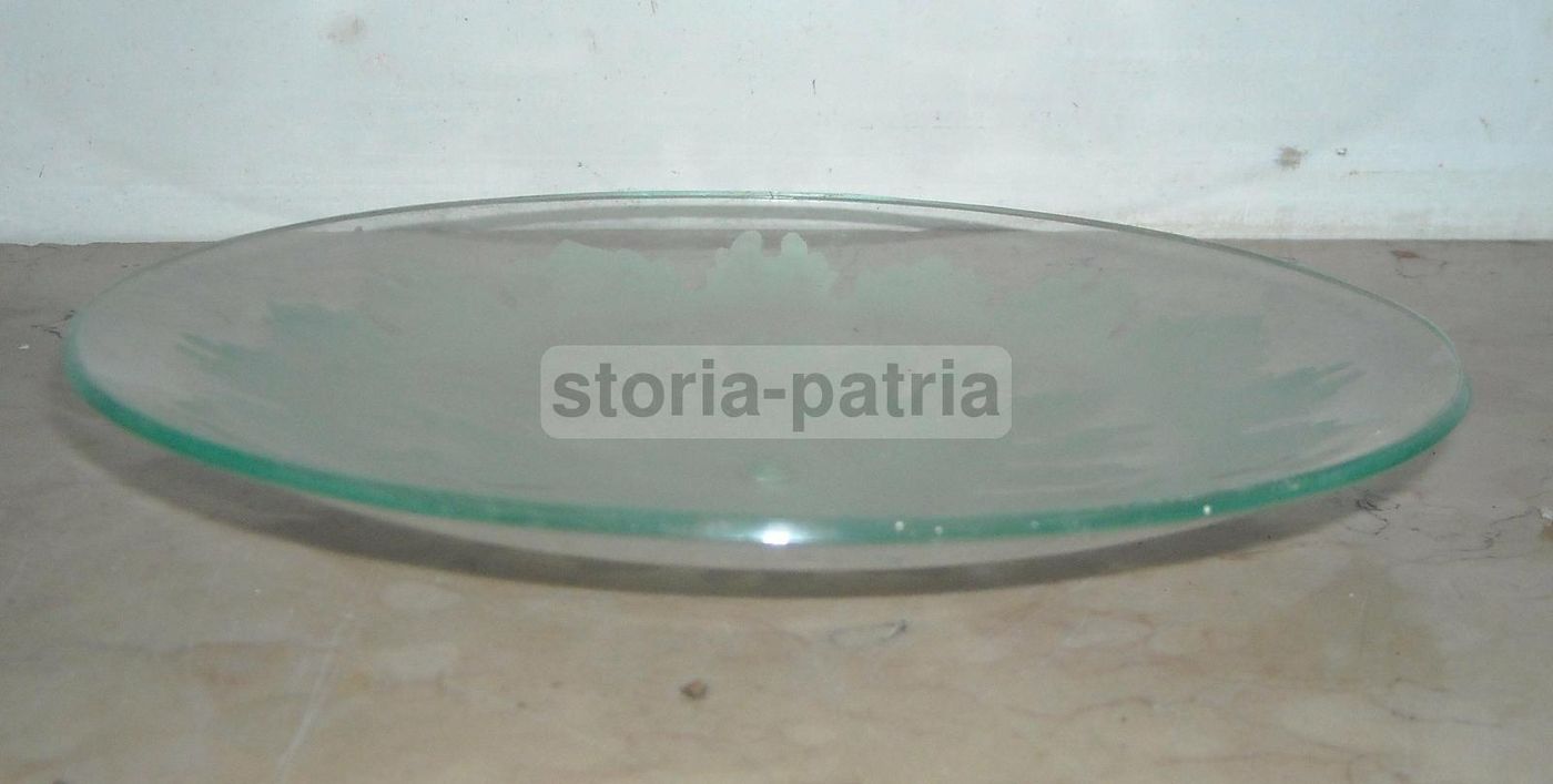 Coppa Vetro Per Lampada Decorata Satinata Vintage, 1930 1960
