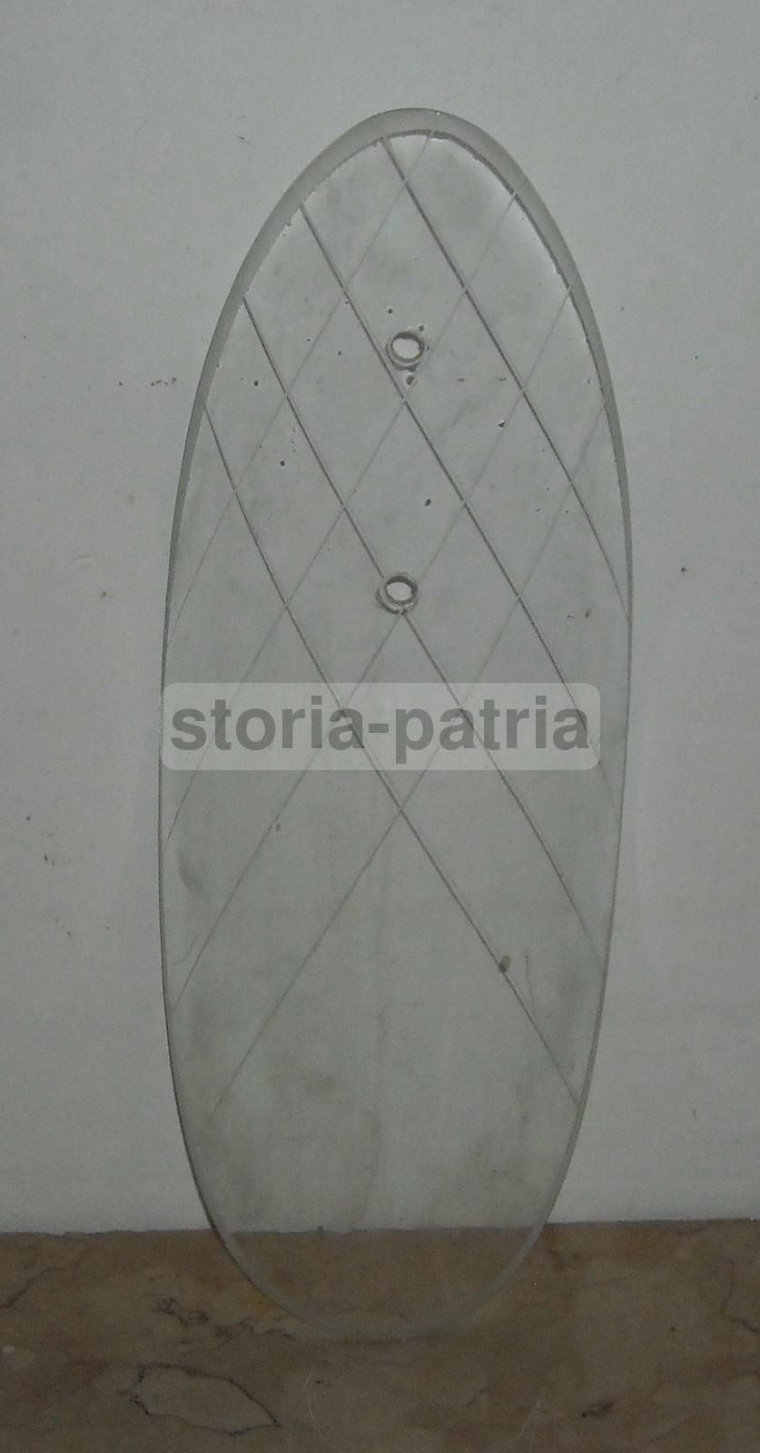 Coppa Vetro Per Lampada Decorata Vintage Anni '30 '60