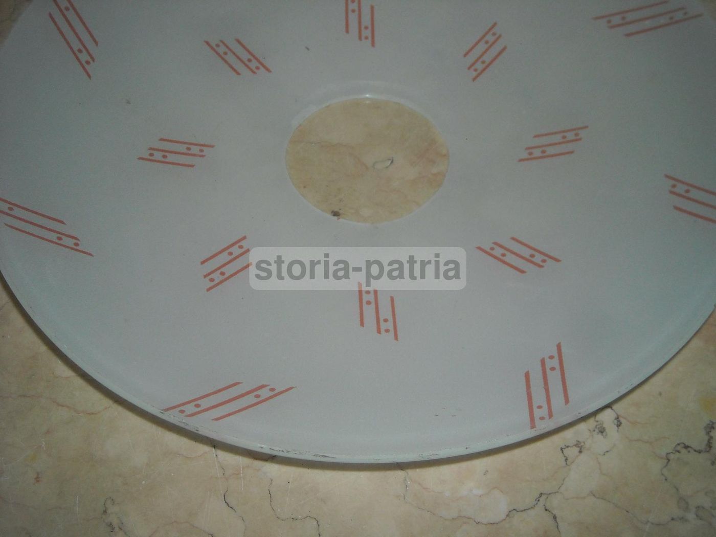 Coppa Vetro Lampada Anni 30 60 Decorazione Rossa Satinato