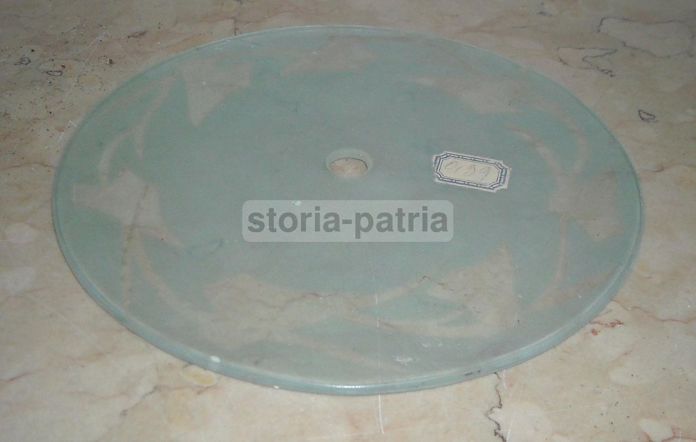Vetro Decorato Per Lampada Anni '30 '60 Con Decori Artistici