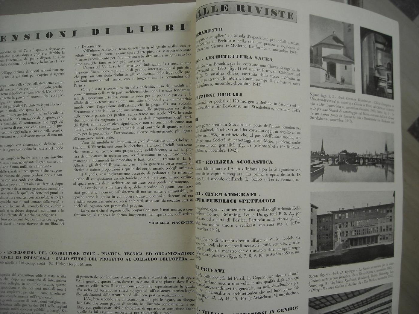 Rivista Architettura: Piacentini, 1943, Vaccaro, Marletta, Bonifica
