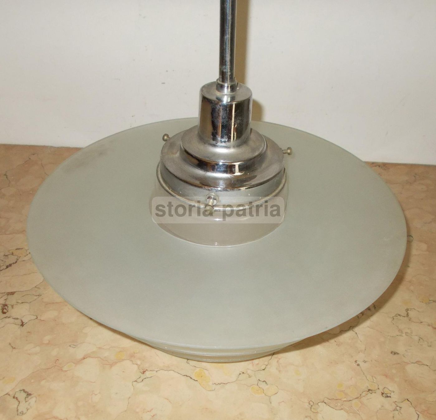 Lampadario Vintage Philips Anni '50 Con Vetri Attribuibili A Louis Kalff