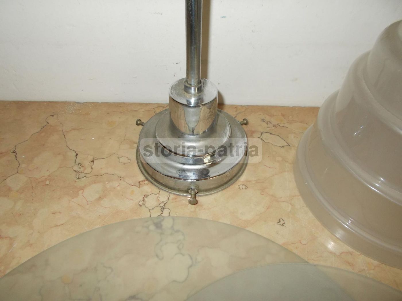 Lampadario Vintage Philips Anni '50 Con Vetri Attribuibili A Louis Kalff