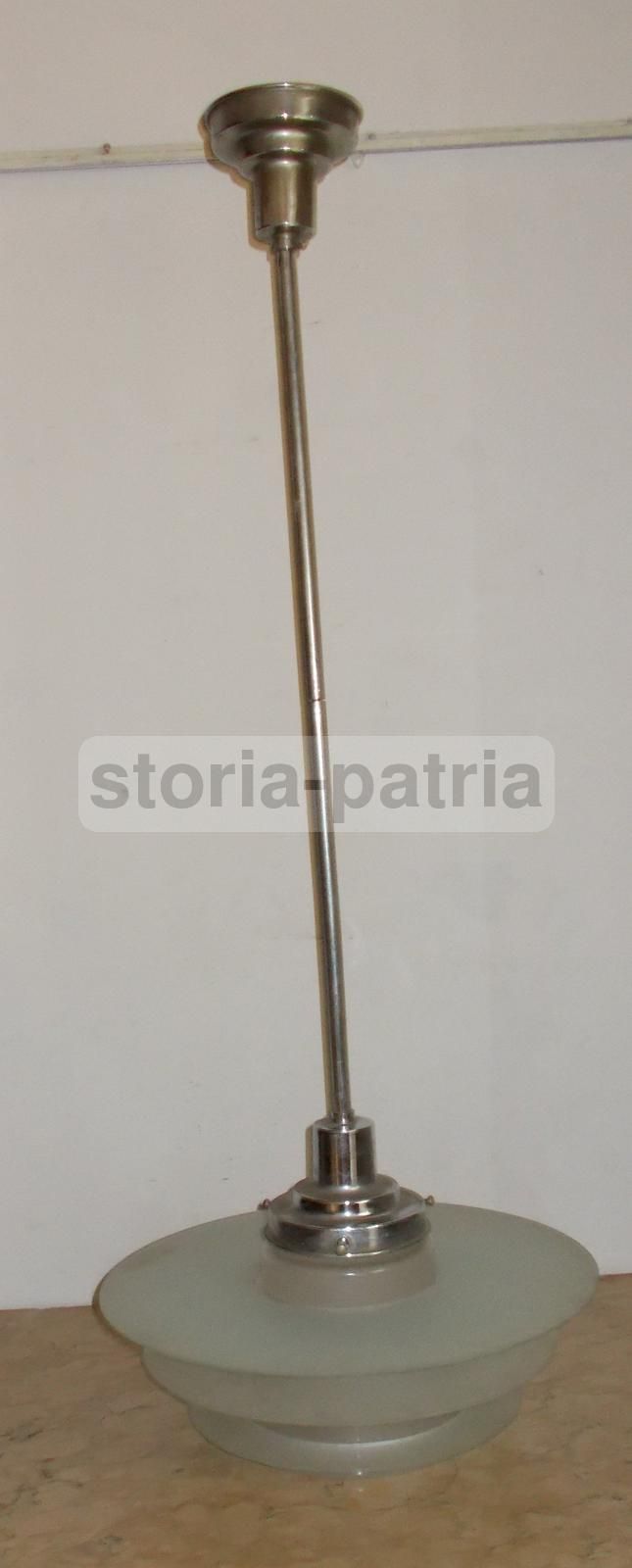 Lampadario Vintage Philips Anni '50 Con Vetri Attribuibili A Louis Kalff