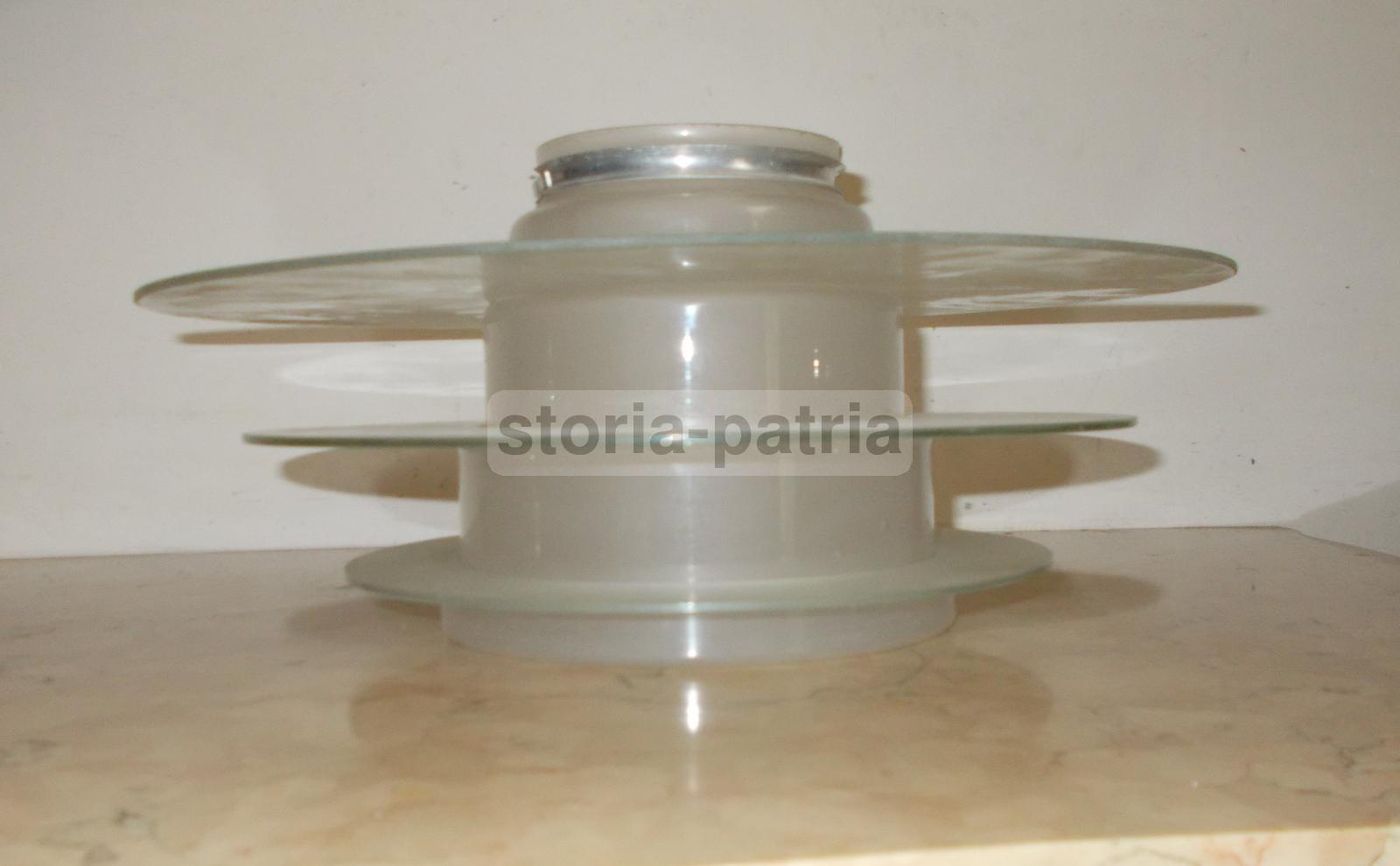 Lampadario Vintage Philips Anni '50 Con Vetri Attribuibili A Louis Kalff
