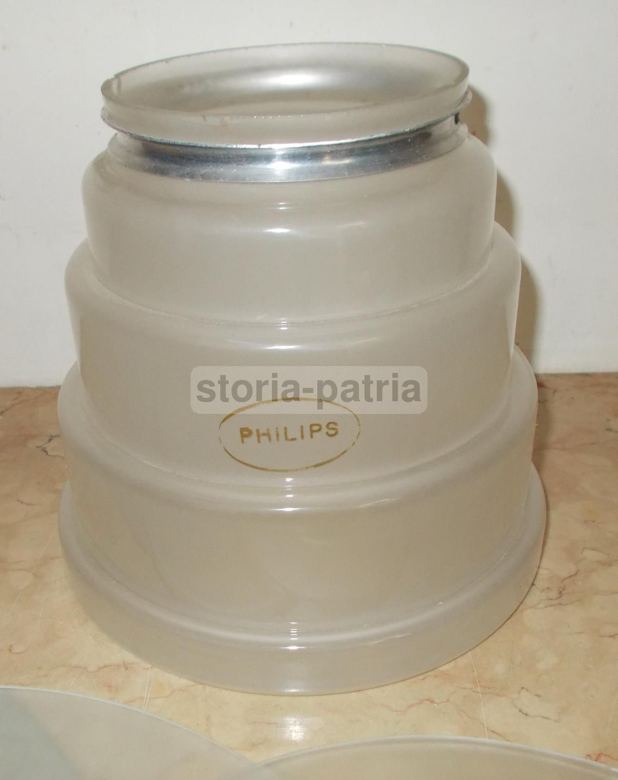 Lampadario Vintage Philips Anni '50 Con Vetri Attribuibili A Louis Kalff
