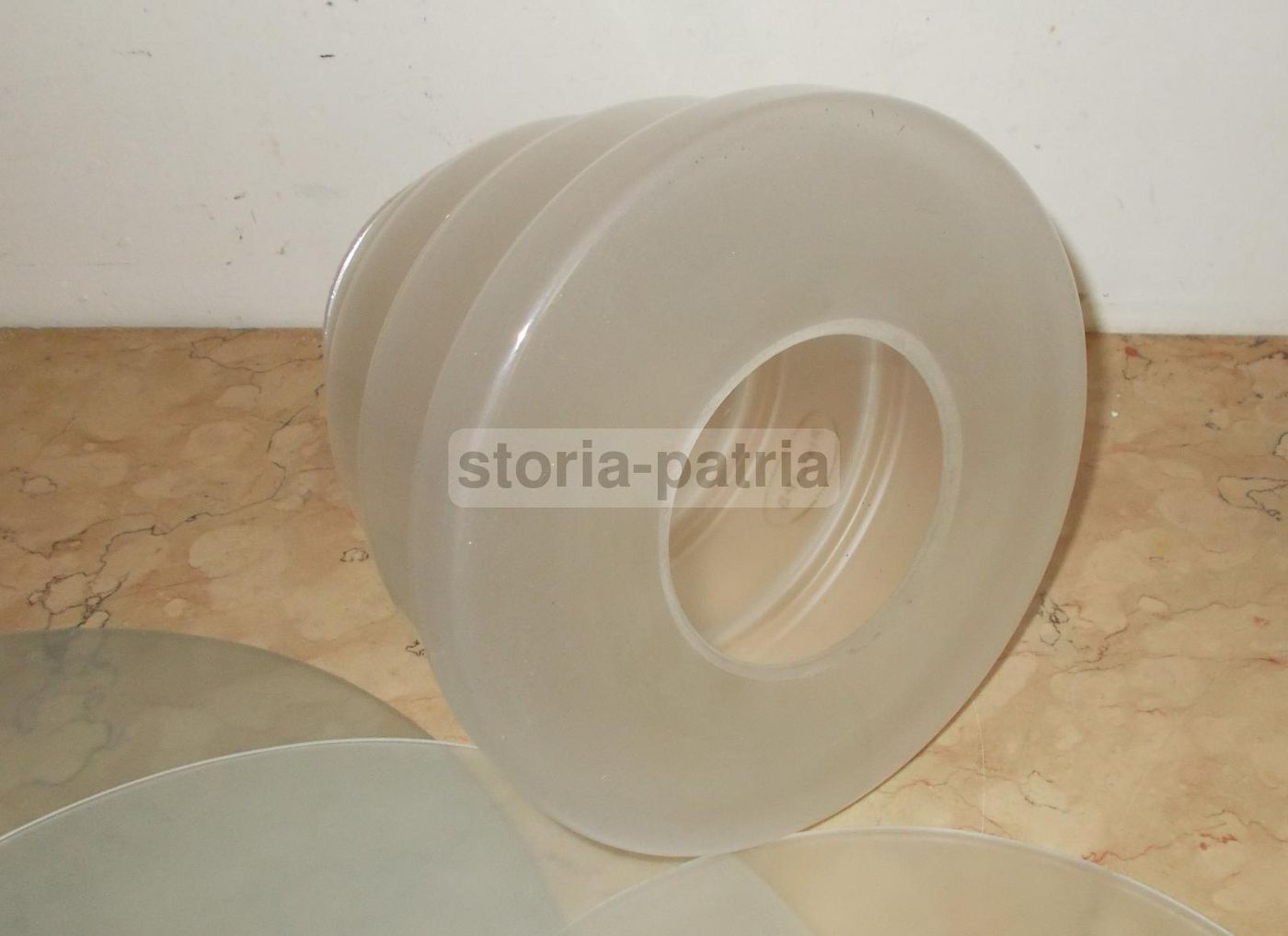 Lampadario Vintage Philips Anni '50 Con Vetri Attribuibili A Louis Kalff