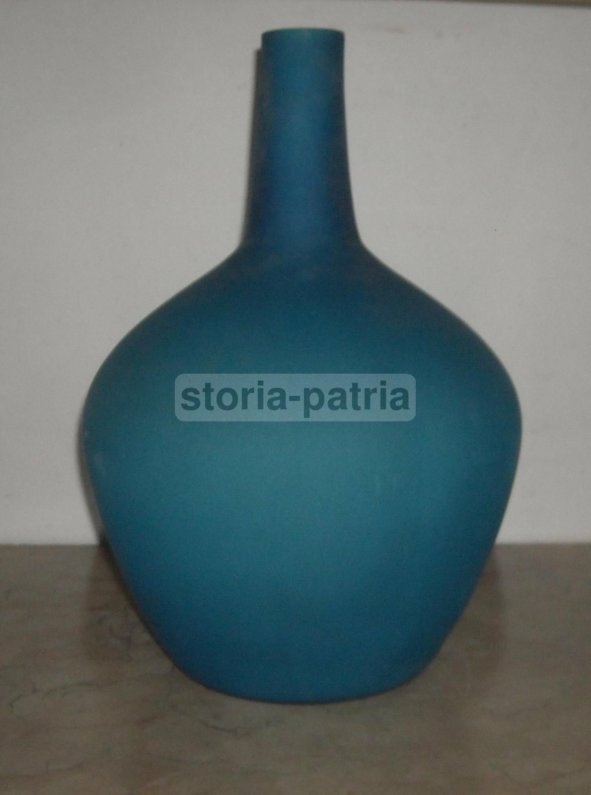 Boccia In Vetro Azzurro, Murano, Anni '50 '60, Design Italiano Del Novecento
