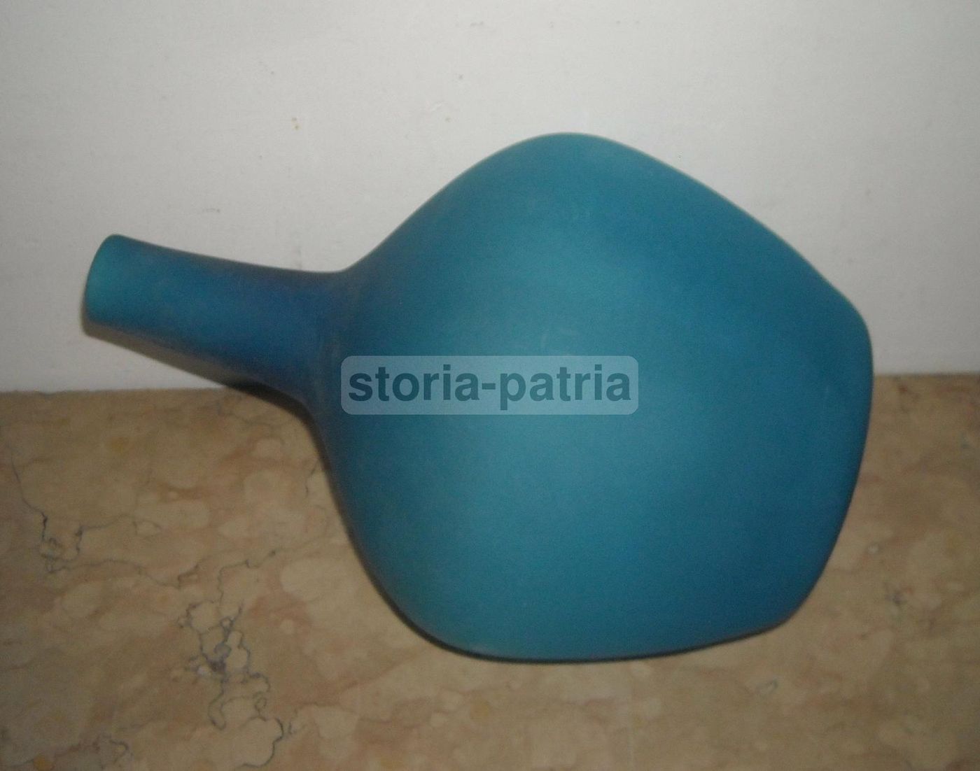 Boccia In Vetro Azzurro, Murano, Anni '50 '60, Design Italiano Del Novecento