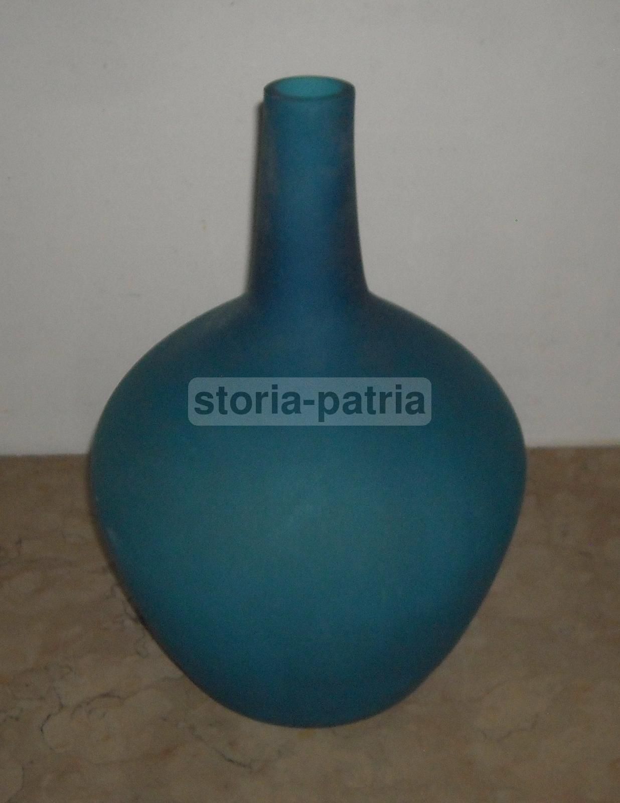 Boccia In Vetro Azzurro, Murano, Anni '50 '60, Design Italiano Del Novecento