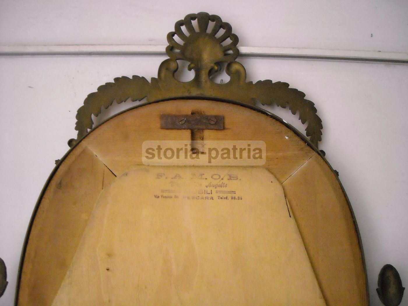 Consolle Art Déco Con Specchiera In Metallo Dorato E Marmo, Anni '50