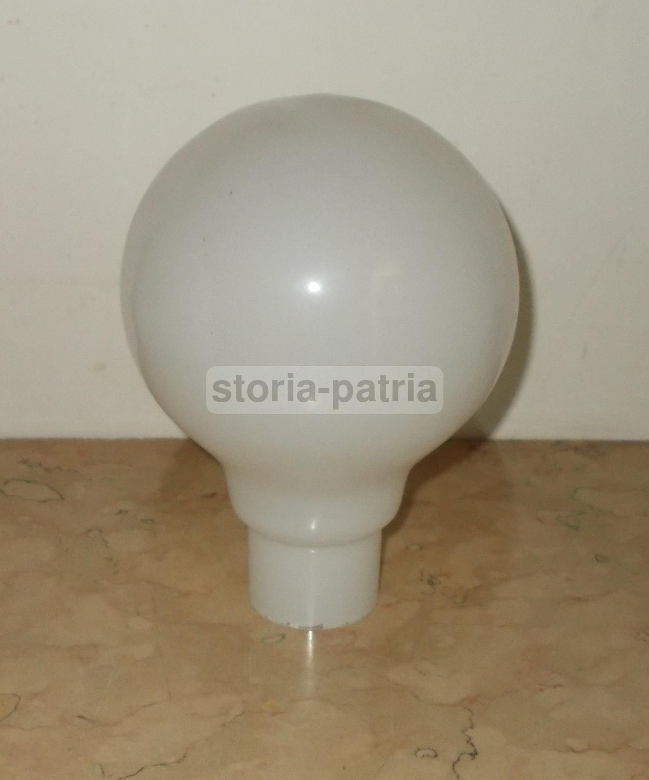 Coppa Vitrea Bianca Per Lampada Vintage, Anni 1950 1970