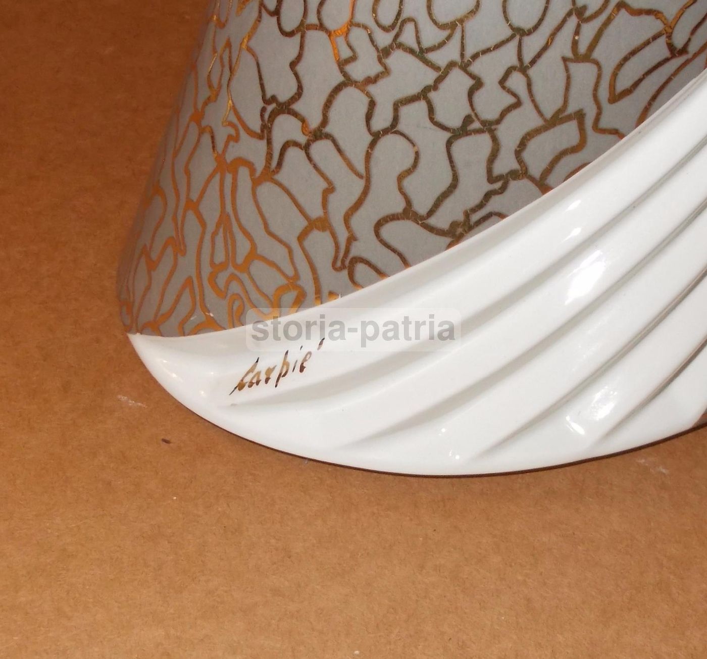 Lampada Da Tavolo Carpiè In Ceramica E Vetro, Nove (Vicenza)