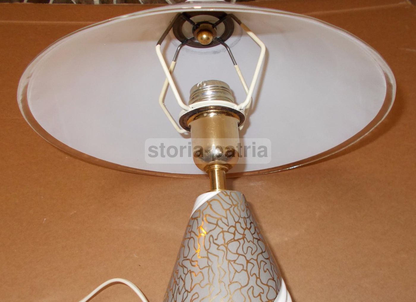 Lampada Da Tavolo Carpiè In Ceramica E Vetro, Nove (Vicenza)