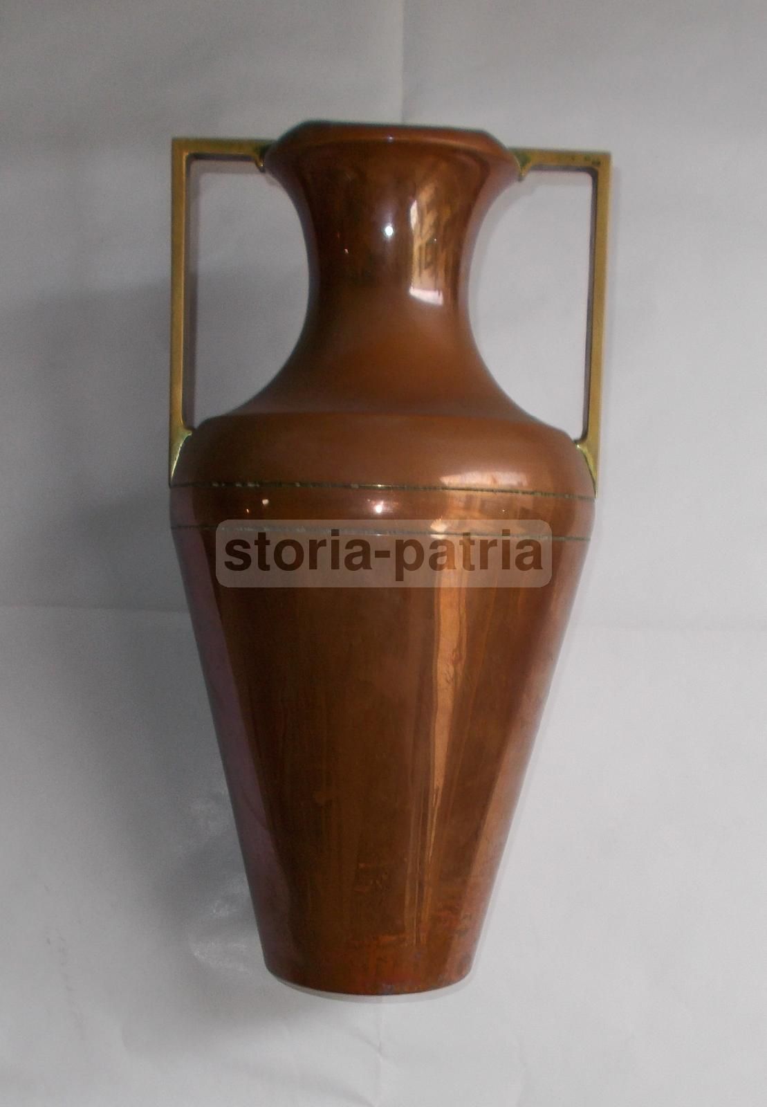 Vaso Portafiori Anfora Art Déco In Rame E Ottone Les Gets, 1920 1950