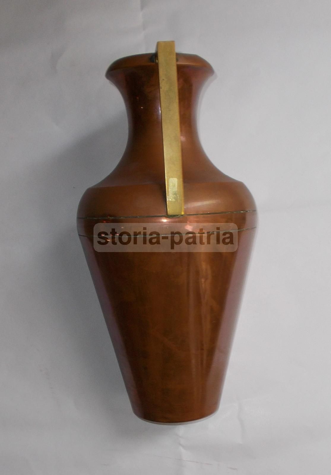 Vaso Portafiori Anfora Art Déco In Rame E Ottone Les Gets, 1920 1950