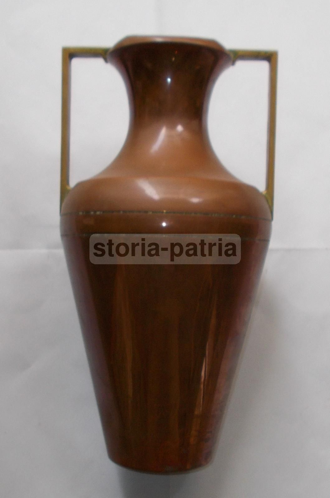 Vaso Portafiori Anfora Art Déco In Rame E Ottone Les Gets, 1920 1950