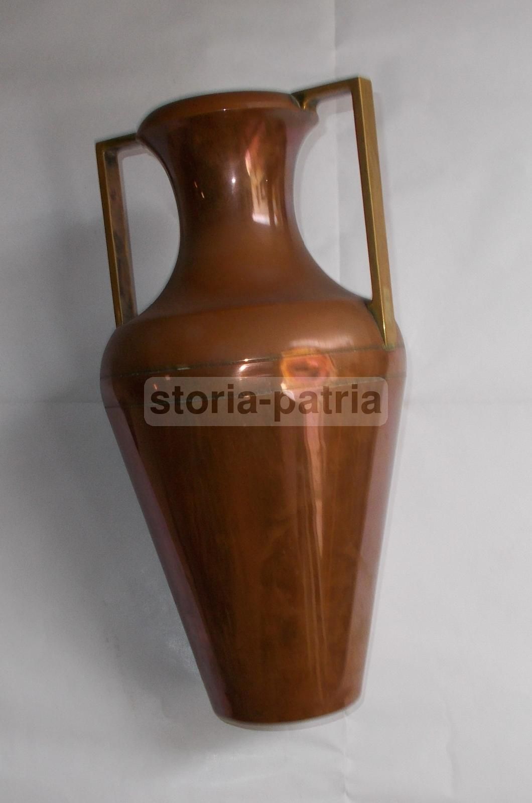 Vaso Portafiori Anfora Art Déco In Rame E Ottone Les Gets, 1920 1950