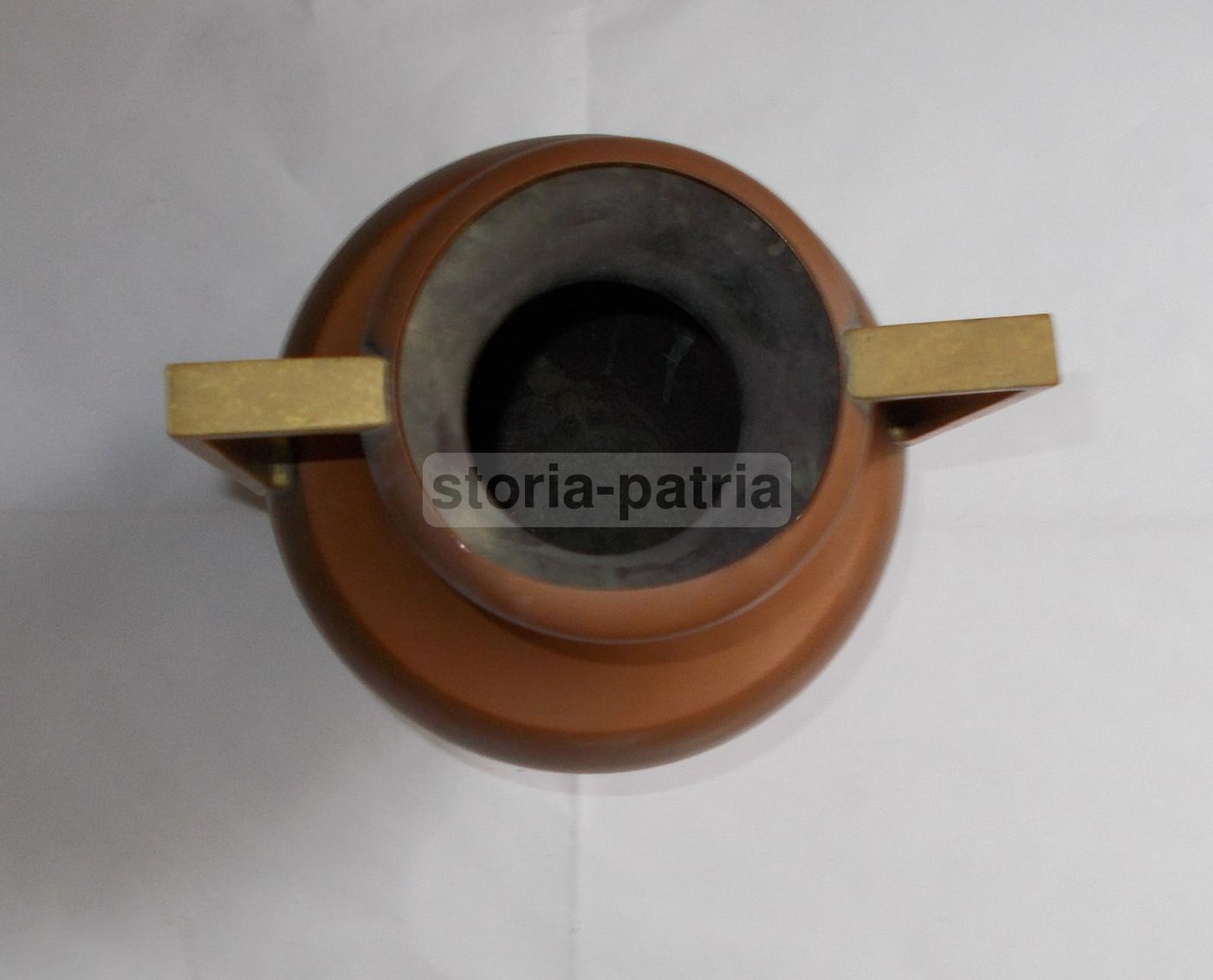 Vaso Portafiori Anfora Art Déco In Rame E Ottone Les Gets, 1920 1950