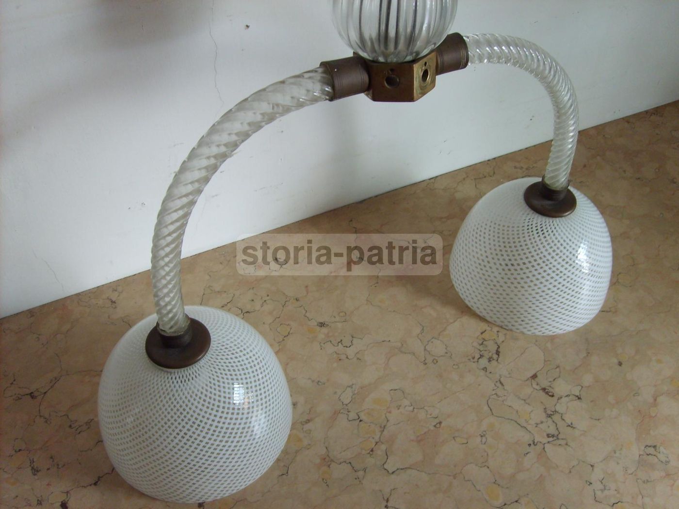 Lampadario A Sospensione In Vetro Di Murano, Anni '30