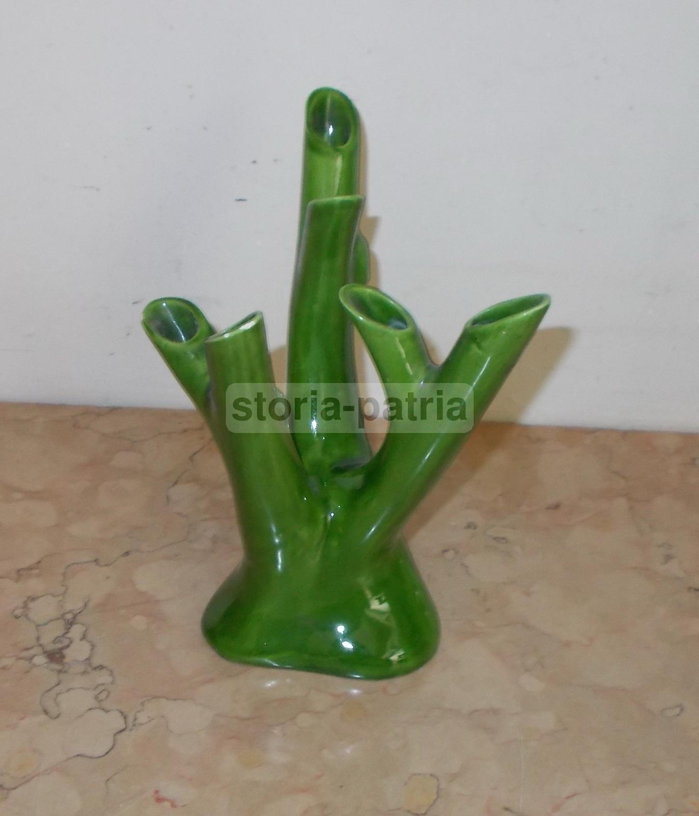 Vaso In Ceramica A Tronco d'Albero, Stile Andlovitz, 1930 1950