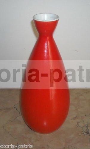 Vaso In Ceramica Rossa, Anni '50, Modernariato