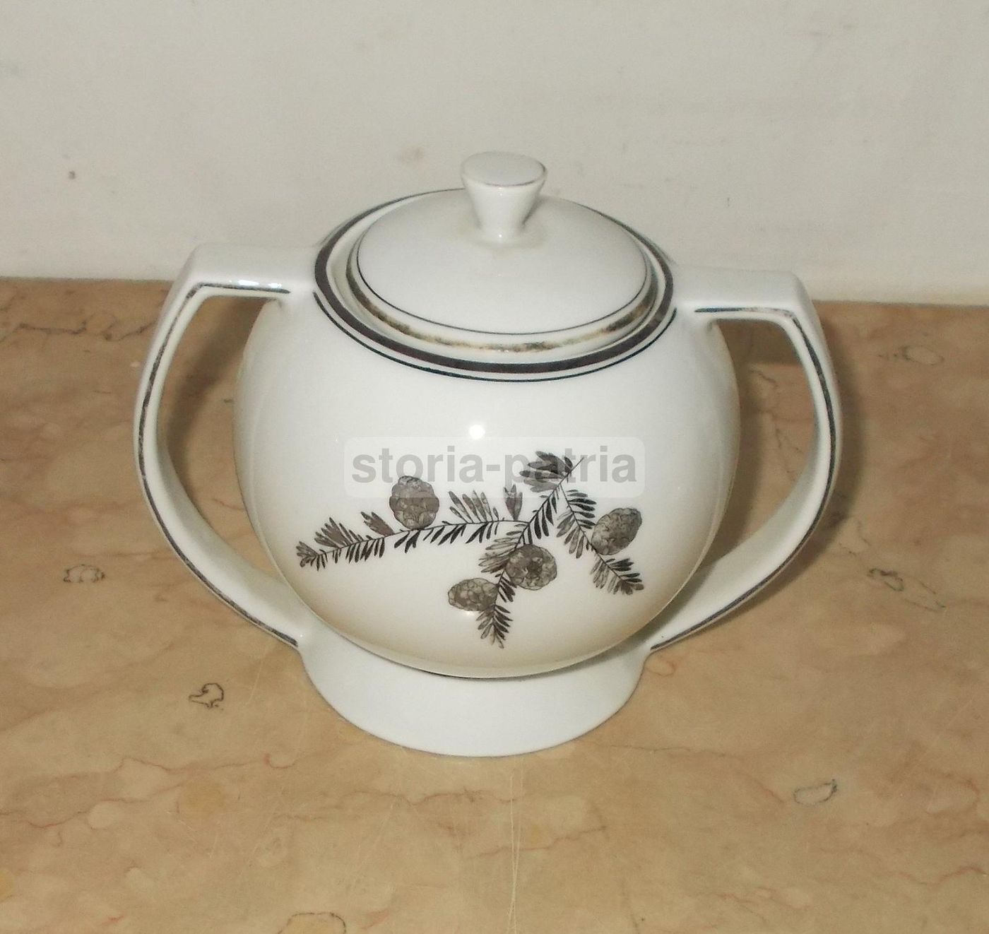 Zuccheriera In Porcellana Verbano Laveno, Design Anni '30 '50