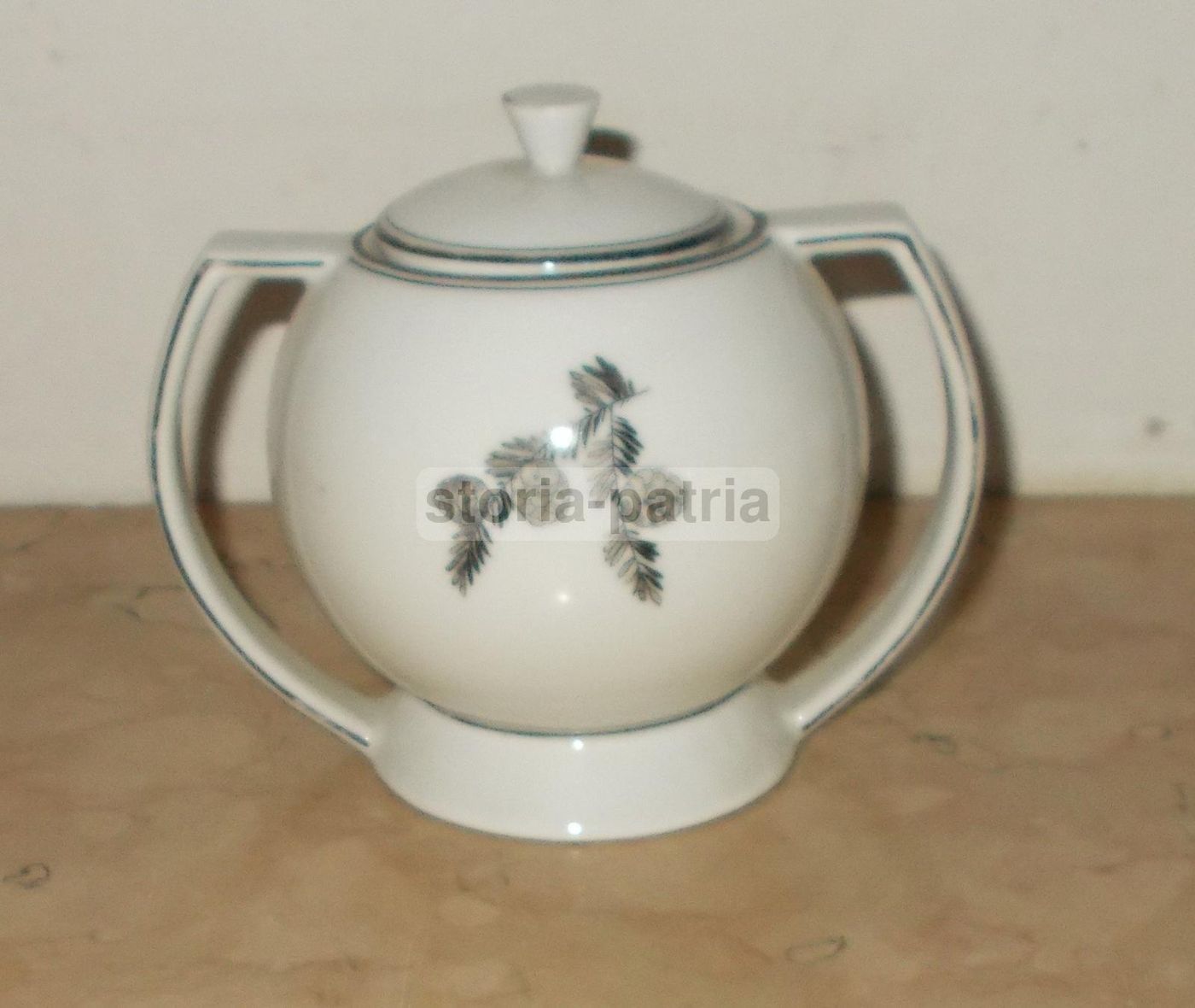 Zuccheriera In Porcellana Verbano Laveno, Design Anni '30 '50