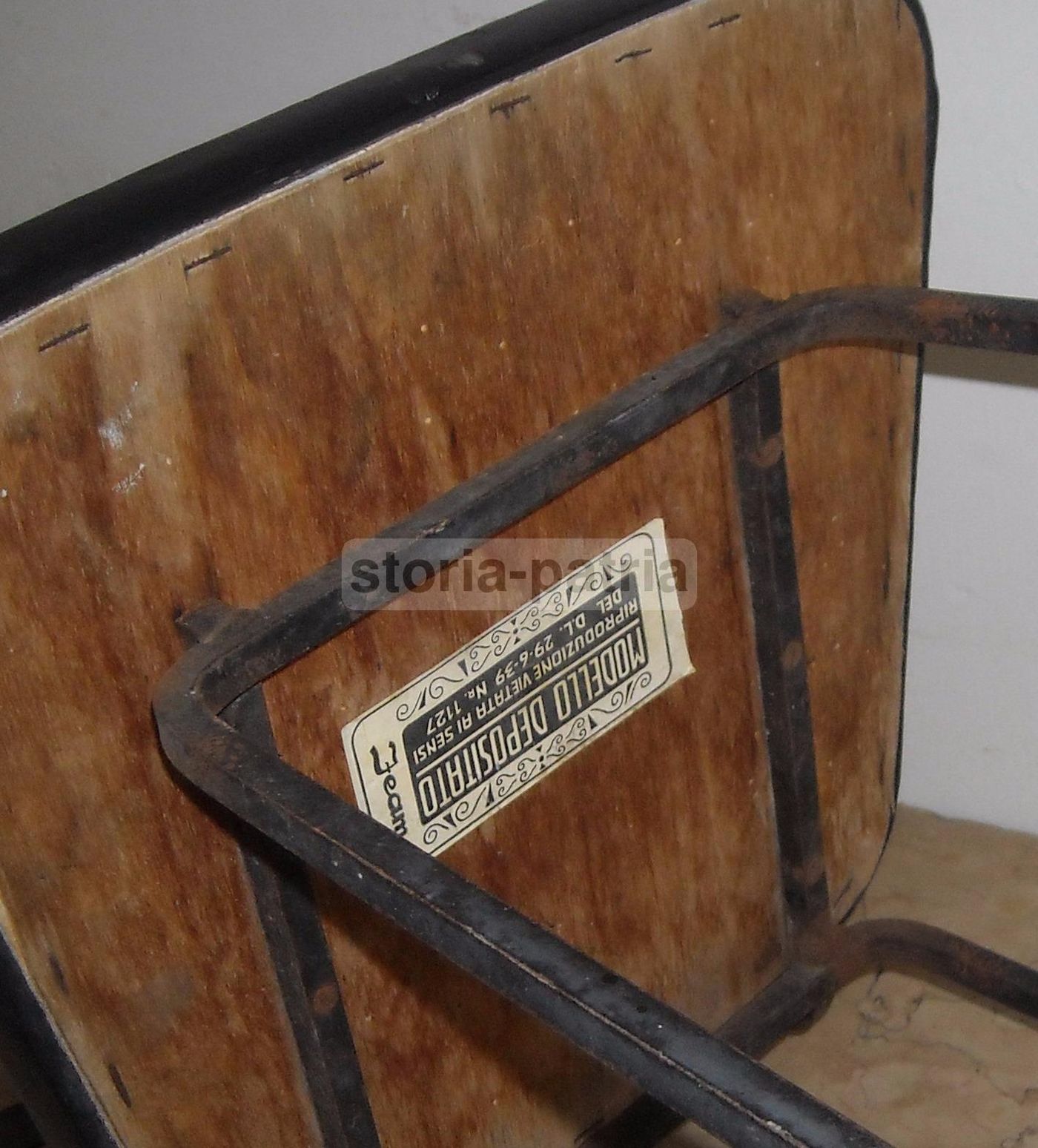Sedia Modernariato In Ferro Feam Anni '60 Design Italiano