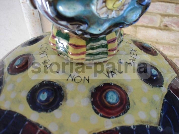 Lampada Piantana Ceramica O. Rosa Venezia Anni '50 Totem 177 Cm