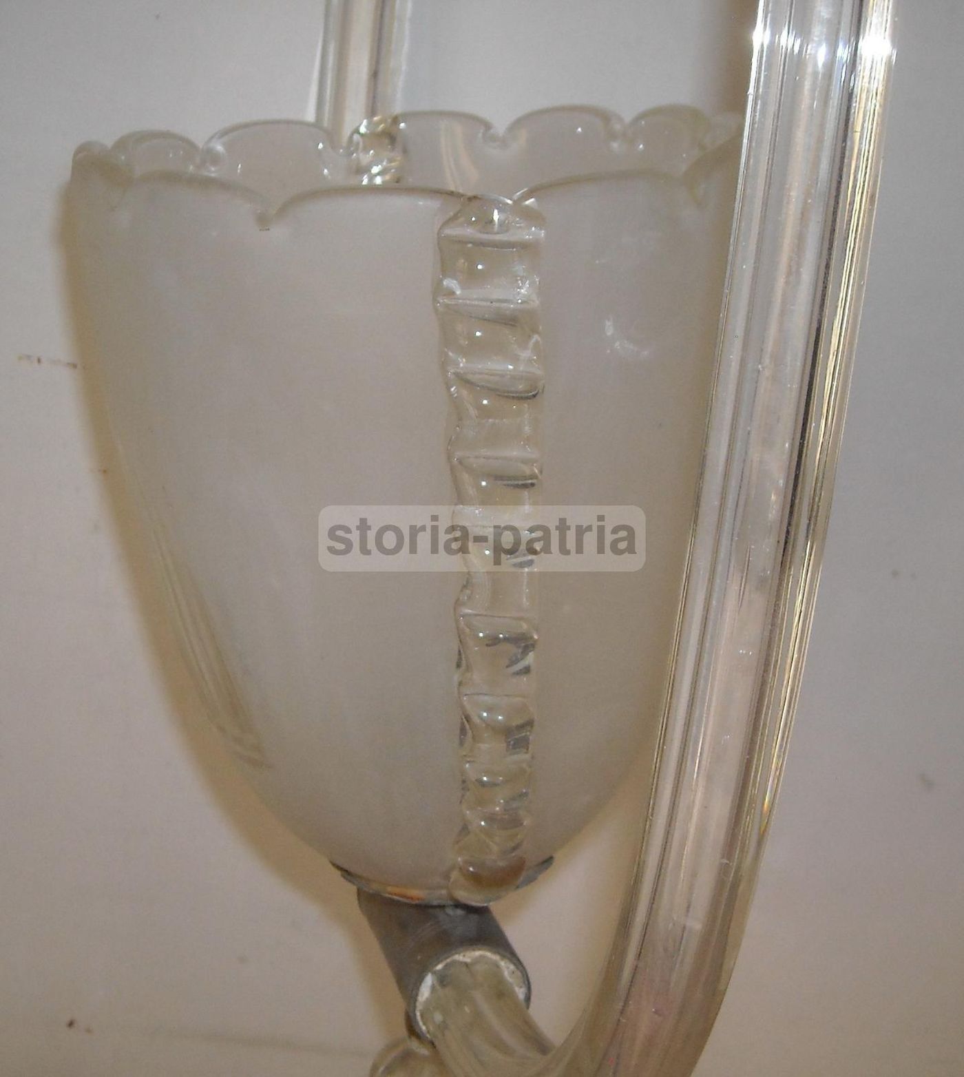 Lampadario A Sospensione In Vetro Di Murano E Ottone, Anni '30 '50
