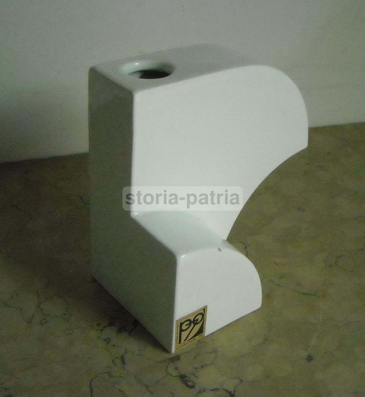 Vaso In Ceramica Perdomello Anni '70, Design Futurista, Vicenza