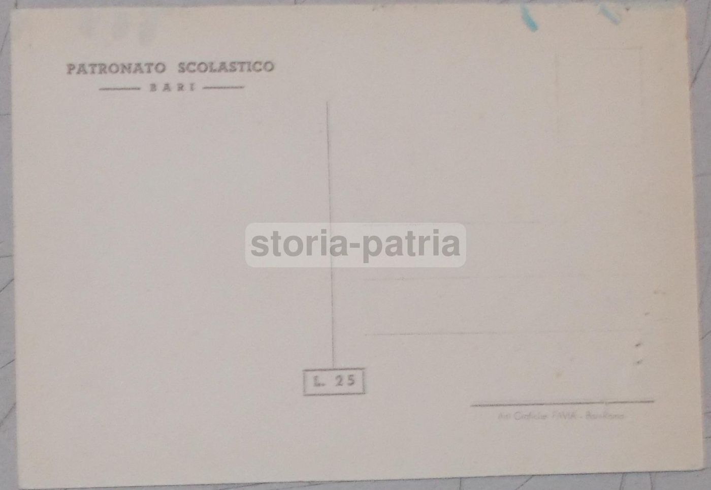 Cartolina Patronato Scolastico Bari Anni 50 Illustrata Bambini