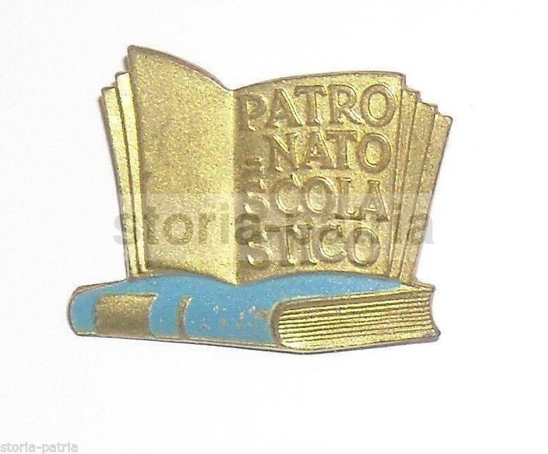 Distintivo Patronato Scolastico In Metallo Smaltato (anni '30 '60)