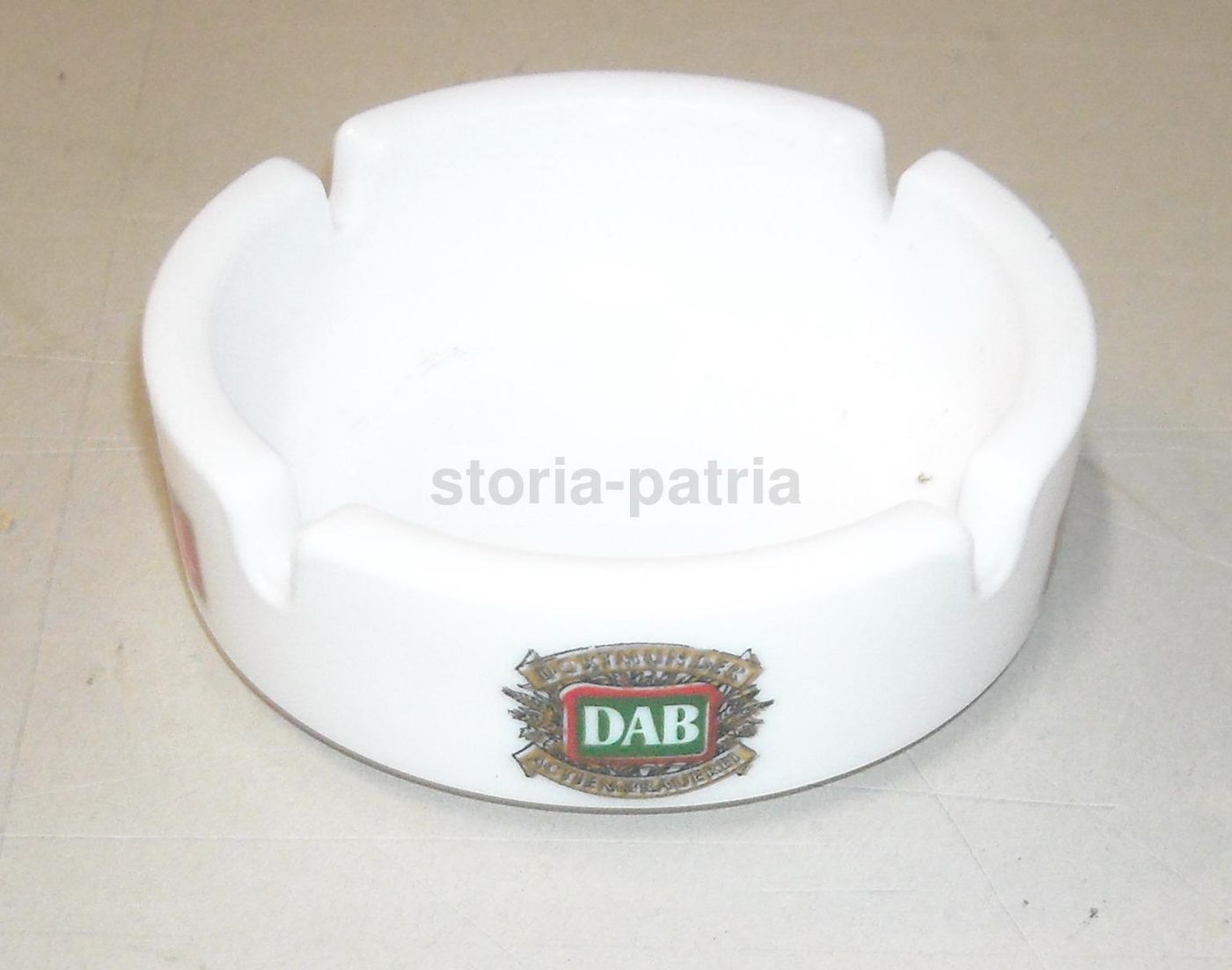 Posacenere Pubblicitario Birra DAB Vetro Opalino Vintage Anni 70 90