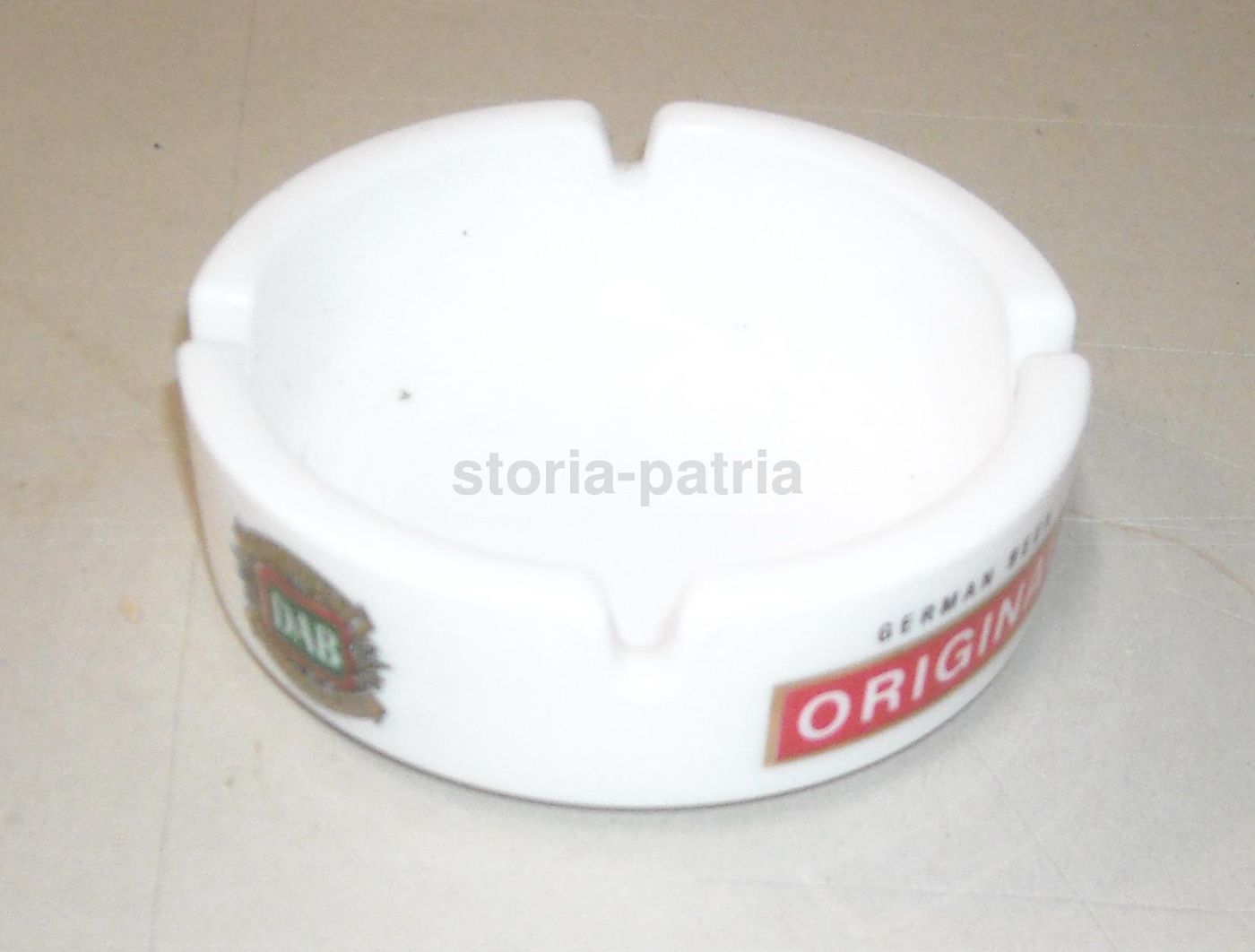 Posacenere Pubblicitario Birra DAB Vetro Opalino Vintage Anni 70 90